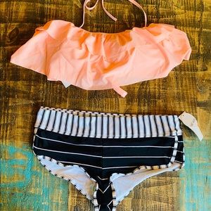 New ruffle top bikini set size L